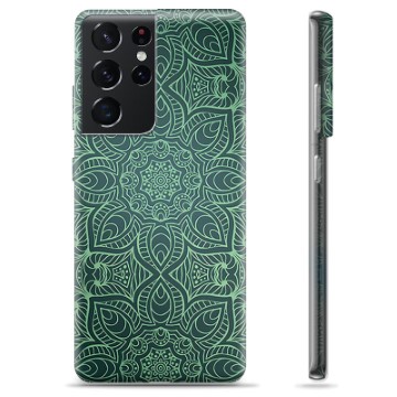 Funda de TPU para Samsung Galaxy S21 Ultra - mandala Verde