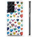 Funda de TPU para Samsung Galaxy S21 Ultra 5G - Corazones