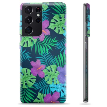 Funda de TPU para Samsung Galaxy S21 Ultra 5G - Flores Tropicales