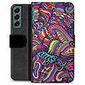 Funda Cartera Premium para Samsung Galaxy S22+ 5G - Flores Abstractas