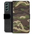 Funda Cartera Premium para Samsung Galaxy S22+ 5G - Camuflaje