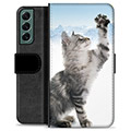 Funda Cartera Premium para Samsung Galaxy S22+ 5G - Gato