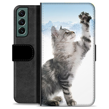 Funda Cartera Premium para Samsung Galaxy S22+ 5G - Gato