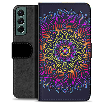 Funda Cartera Premium para Samsung Galaxy S22+ 5G - Mandala Colorida