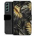 Funda Cartera Premium para Samsung Galaxy S22+ 5G - Hojas Doradas