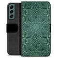 Funda Cartera Premium para Samsung Galaxy S22+ 5G - mandala Verde