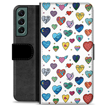 Funda Cartera Premium para Samsung Galaxy S22+ 5G - Corazones