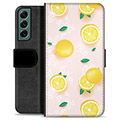 Funda Cartera Premium para Samsung Galaxy S22+ 5G - Patrón de Limón