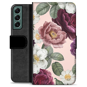 Funda Cartera Premium para Samsung Galaxy S22+ 5G - Flores Románticas