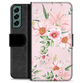 Funda Cartera Premium para Samsung Galaxy S22+ 5G - Flores de Acuarela