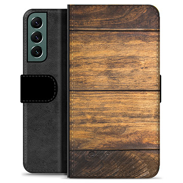 Funda Cartera Premium para Samsung Galaxy S22+ 5G - Madera