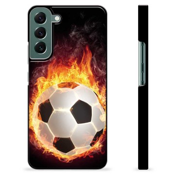 Carcasa Protectora para Samsung Galaxy S22+ 5G - Pelota de Fútbol en Llamas