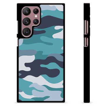 Carcasa Protectora para Samsung Galaxy S22 Ultra 5G - Camuflaje Azul