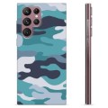 Funda de TPU para Samsung Galaxy S22 Ultra 5G - Camuflaje Azul