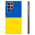 Funda TPU con bandera de Ucrania para Samsung Galaxy S22 Ultra 5G - Amarillo y azul claro