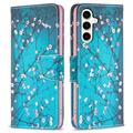 Funda Cartera Wonder Series para Samsung Galaxy S23 FE - Flores Blancas