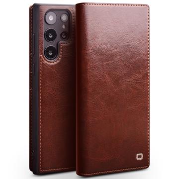 Funda Clásica de Cuero Qialino para Samsung Galaxy S23 Ultra 5G - Estilo Cartera