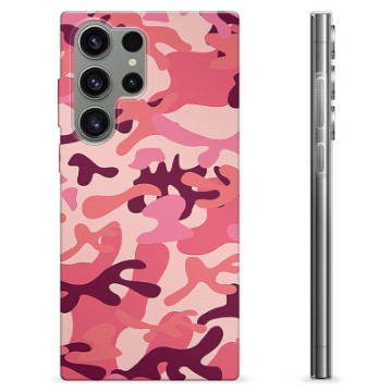 Funda de TPU para Samsung Galaxy S23 Ultra 5G - Camuflaje Rosa