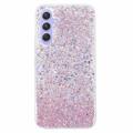 Funda de TPU Glitter Flakes para Samsung Galaxy S24 FE - Rosa