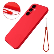 Funda de Silicona Líquida para Samsung Galaxy S24 FE - Rojo