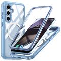 Funda magnética Samsung Galaxy S24 FE con protector de pantalla de cristal templado - Compatible con MagSafe - Azul