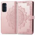 Funda Mandala Series para Samsung Galaxy S24 FE - Estilo Cartera - Rosa Dorado