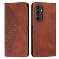 Funda de cartera con diseño de rombos y cierre magnético para Samsung Galaxy S24 FE