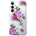 Carcasa de TPU Stylish Ultra Fina para Samsung Galaxy S24 FE - Flor rosa