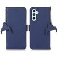 Funda con RFID para Samsung Galaxy S24 FE - Estilo Cartera - Azul