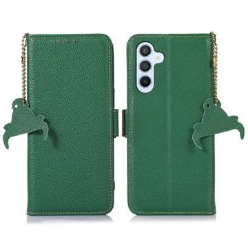 Funda con RFID para Samsung Galaxy S24 FE - Estilo Cartera - Verde