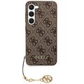 Carcasa Híbrida Guess 4G Charms Collection para Samsung Galaxy S24 - Marrón