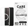 Funda PanzerGlass Care Transparent Urban Combat para Samsung Galaxy S24 - Compatible con MagSafe - Blanco