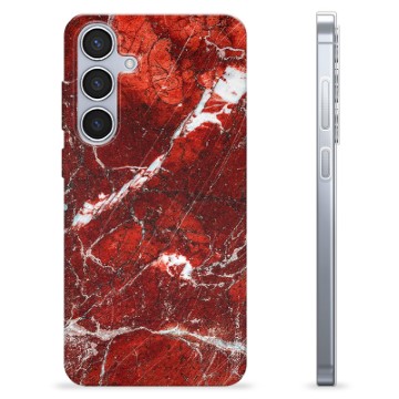 Funda de TPU para Samsung Galaxy S24+ - Mármol Rojo