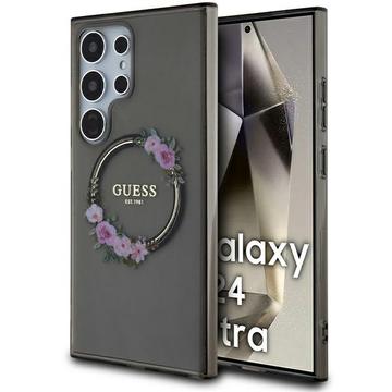 Funda Samsung Galaxy S24 Ultra Guess IML Flowers Wreath - Compatible con MagSafe