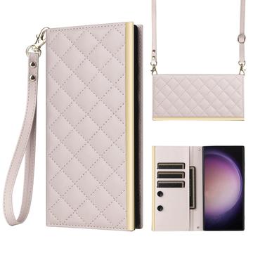 Funda acolchada de lujo para Samsung Galaxy S24 Ultra - Estilo Cartera