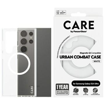 Funda PanzerGlass Care Transparent Urban Combat para Samsung Galaxy S24 Ultra - Compatible con MagSafe - Blanco