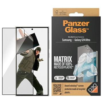 Protector de pantalla Samsung Galaxy S24 Ultra PanzerGlass Matrix D3O UWF con AlignerKit - Borde negro