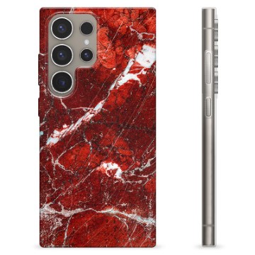 Funda de TPU para Samsung Galaxy S24 Ultra - Mármol Rojo