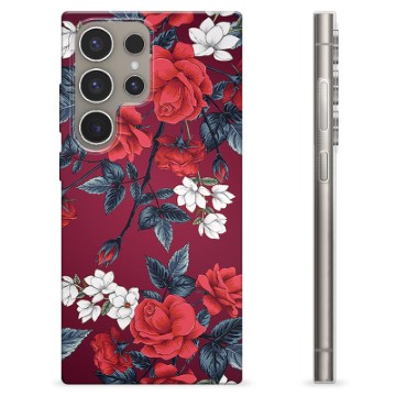 Funda de TPU para Samsung Galaxy S24 Ultra - Flores Vintage