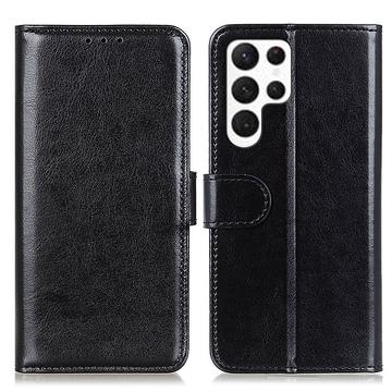 Funda con Cierre Magnético para Samsung Galaxy S24 Ultra - Estilo Cartera - Negro