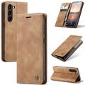 Funda Caseme Serie 013 para Samsung Galaxy S24+ - Estilo Cartera - Marrón