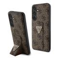 Funda Samsung Galaxy S24+ Guess 4G Grip Stand Triangle Logo - Marrón