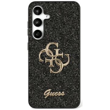 Carcasa Guess Fixed Glitter 4G Metal Logo para Samsung Galaxy S25 - Negro