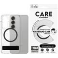 Funda PanzerGlass Care Kickstand para Samsung Galaxy S25 - Compatible con MagSafe - Claro / Negro