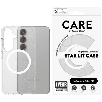 Funda Samsung Galaxy S25 PanzerGlass Care Star Lit - Compatible con MagSafe - Blanco