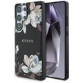 Funda Samsung Galaxy S25 Ultra Guess Grained Printed Flower Pattern - Compatible con MagSafe - Negro