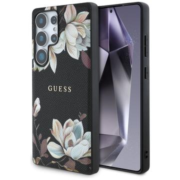 Funda Samsung Galaxy S25 Ultra Guess Grained Printed Flower Pattern - Compatible con MagSafe