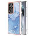 Funda TPU Marble Pattern Electrochapada IMD para Samsung Galaxy S25 Ultra