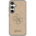 Funda Guess Fixed Glitter 4G Metal Logo para Samsung Galaxy S25+ - Dorado