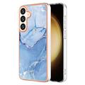 Funda TPU Marble Pattern Electrochapada IMD para Samsung Galaxy S25+